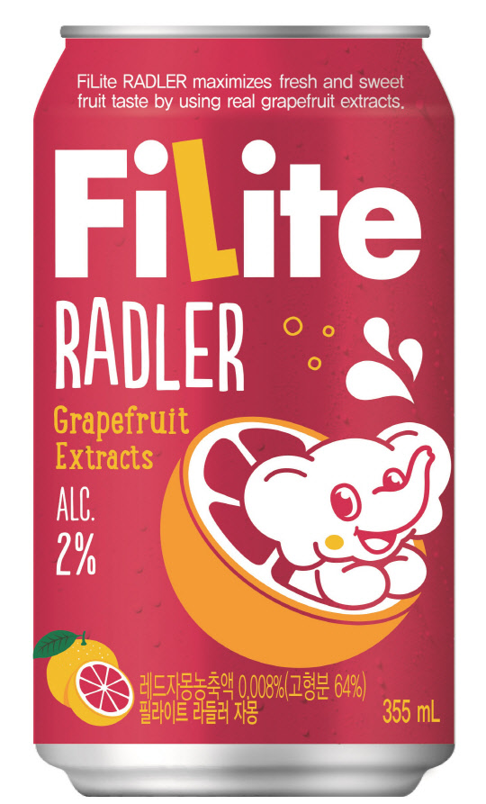 하이트진로의 필라이트 자몽 라들러. <하이트진로 제공>